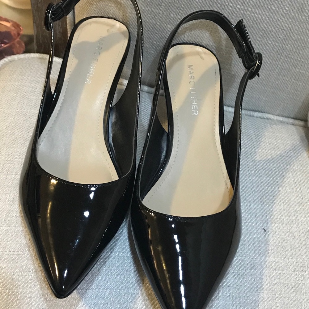 Marc Fisher patent shoes